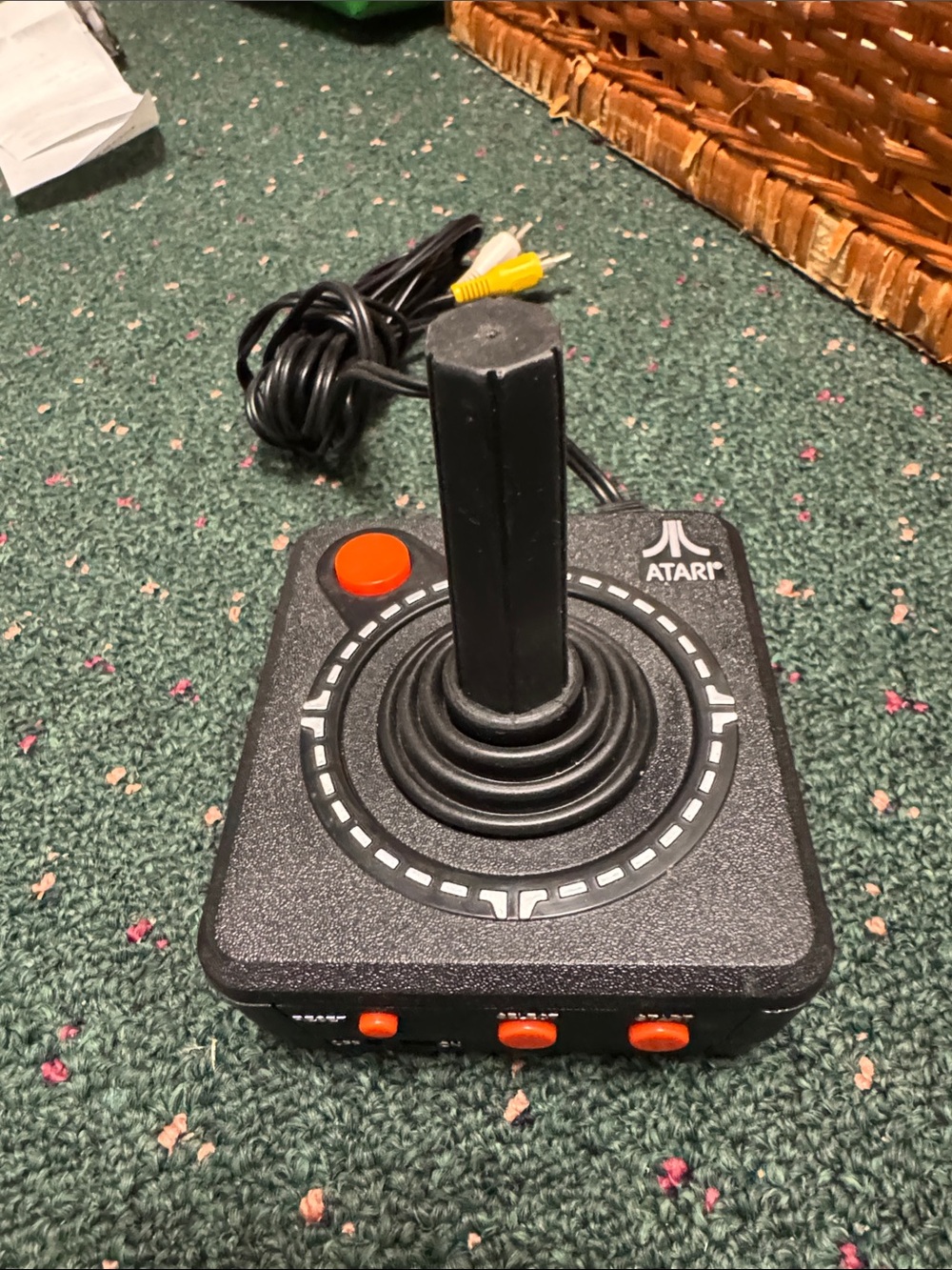 Atari Classic Joystick Controller - Black with Orange Buttons